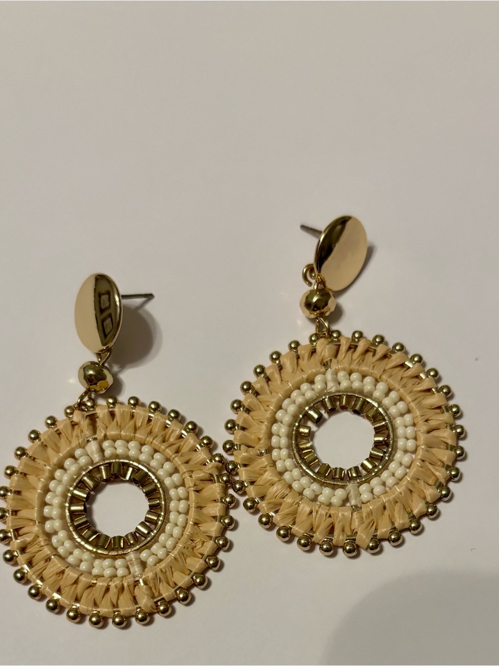 J Crew Rattan Earrings!